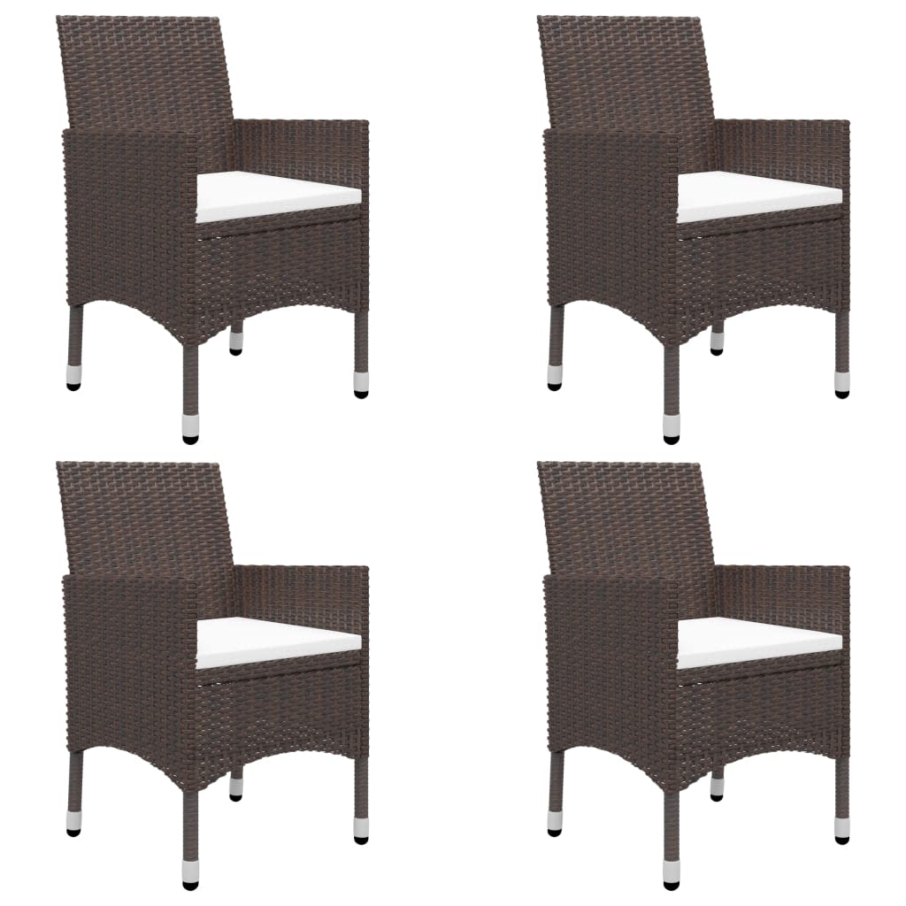 vidaXL Garden Dining Set | Brown, Cream White