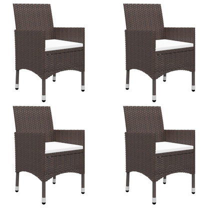vidaXL Garden Dining Set | Brown, Cream White
