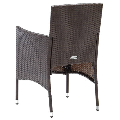 vidaXL Garden Dining Set | Brown, Cream White