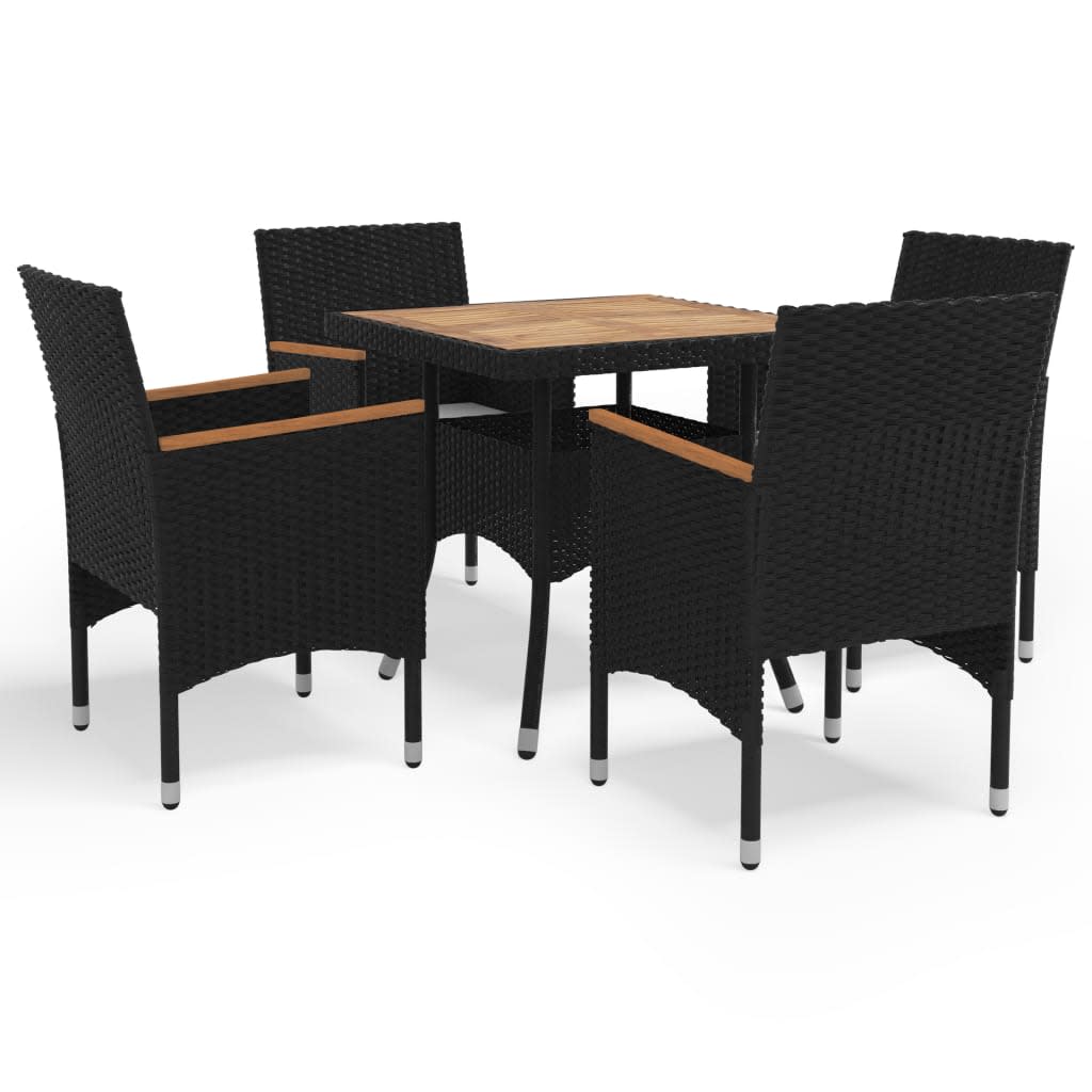 vidaXL Garden Dining Set | Black, Cream White