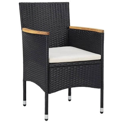 vidaXL Garden Dining Set | Black, Cream White