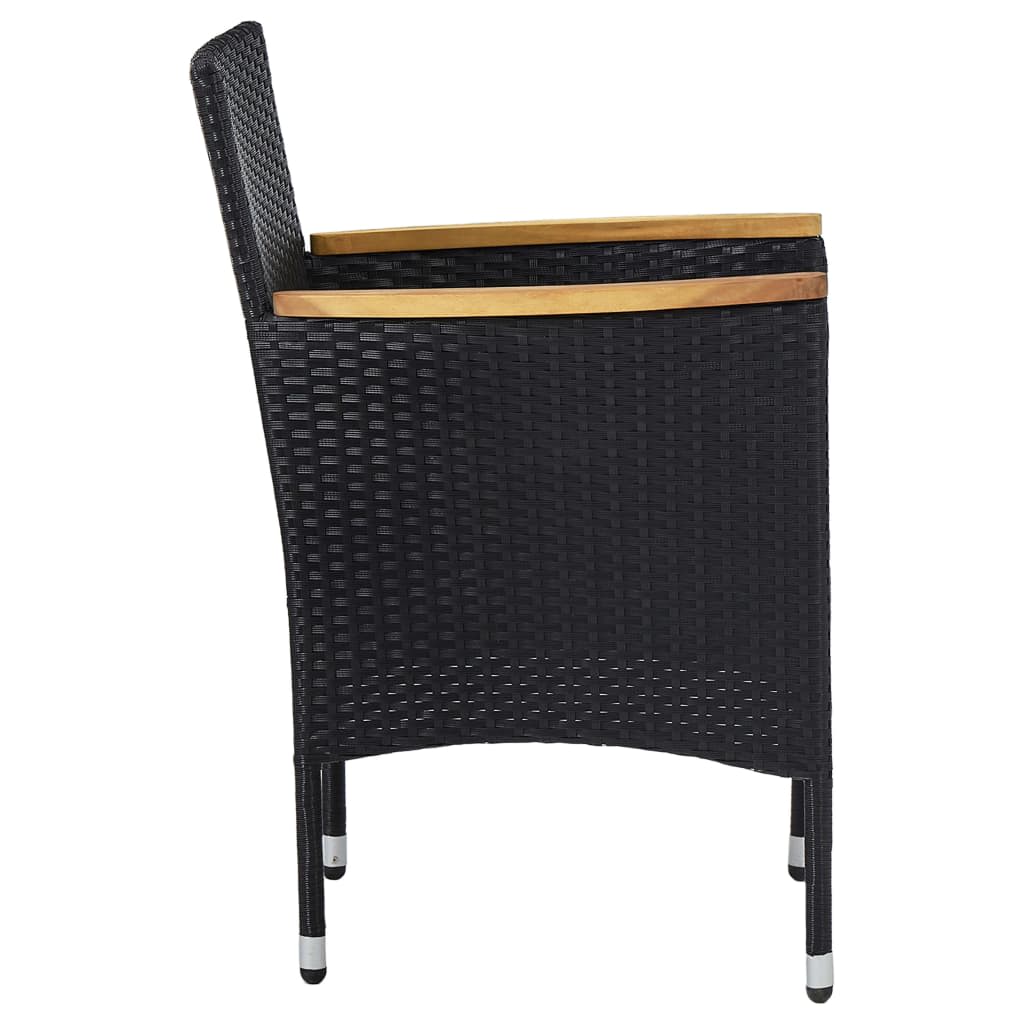 vidaXL Garden Dining Set | Black, Cream White