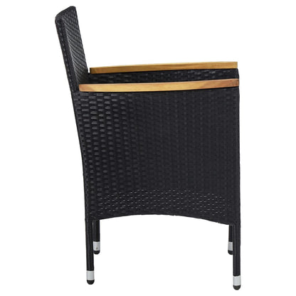 vidaXL Garden Dining Set | Black, Cream White