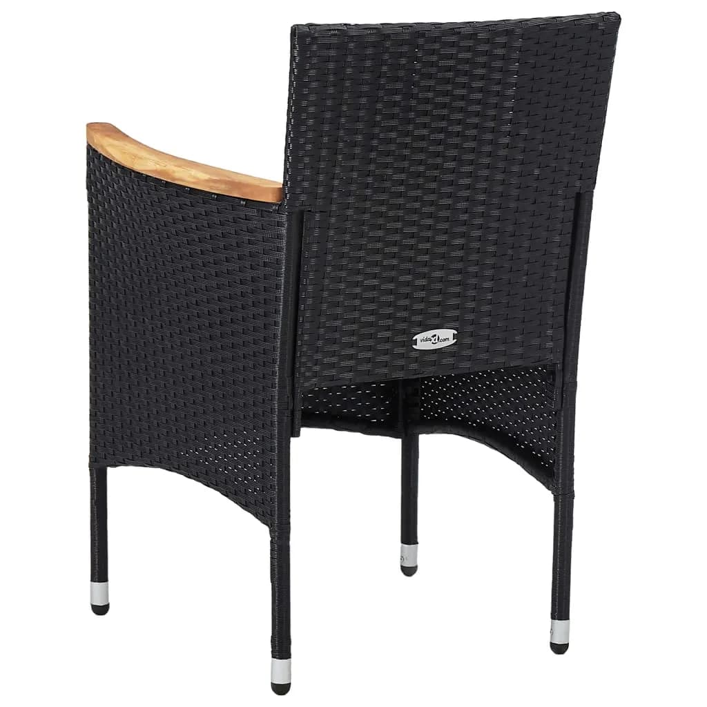 vidaXL Garden Dining Set | Black, Cream White