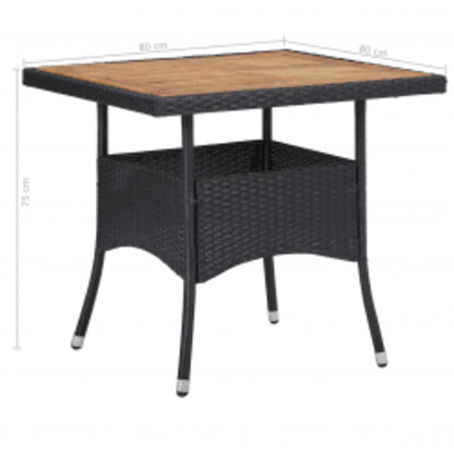 vidaXL Garden Dining Set | Black, Cream White