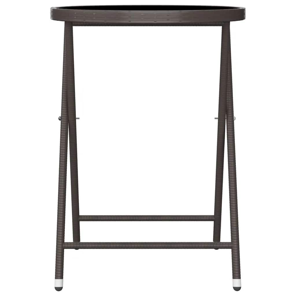 vidaXL Garden Bistro Set | Brown | Poly rattan | Medium | Removable Covers