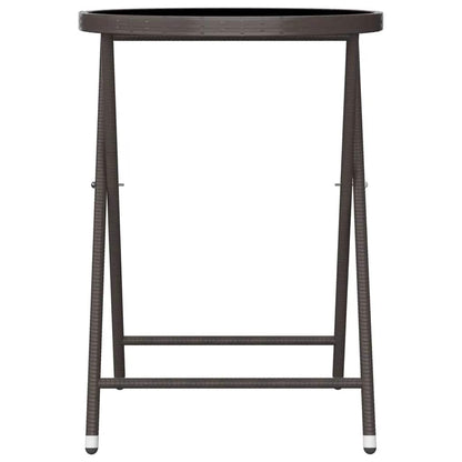 vidaXL Garden Bistro Set | Brown | Poly rattan | Medium | Removable Covers