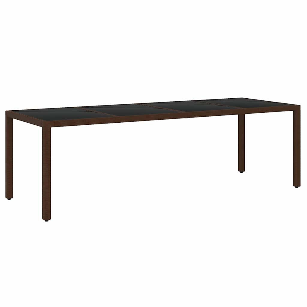 vidaXL Garden Dining Set | Brown | Poly rattan | Large | Stackable