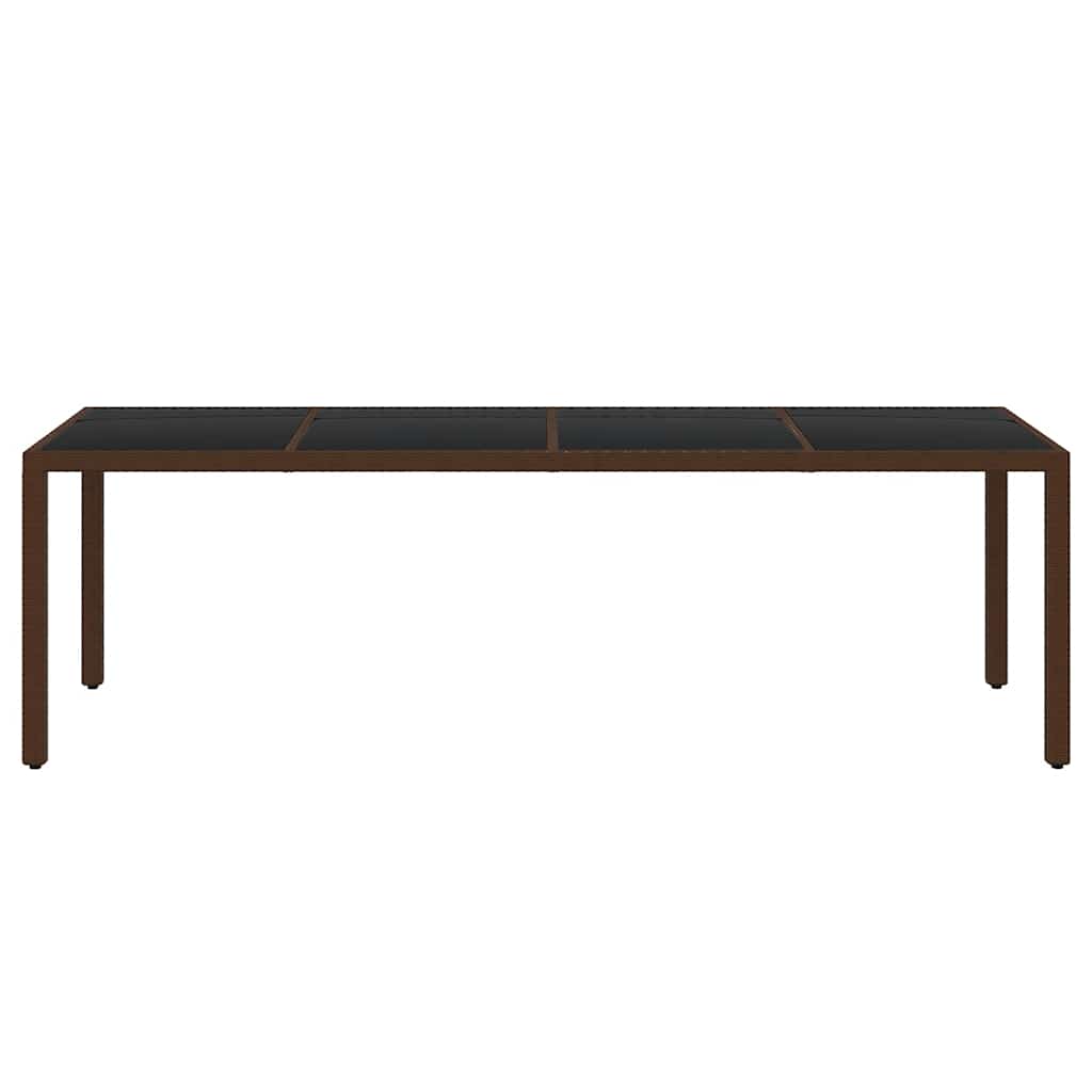 vidaXL Garden Dining Set | Brown | Poly rattan | Large | Stackable