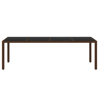 vidaXL Garden Dining Set | Brown | Poly rattan | Large | Stackable