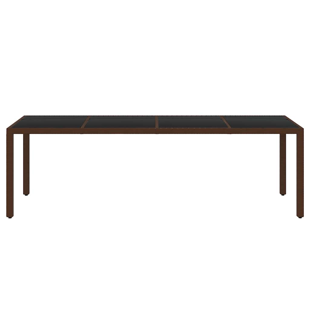 vidaXL 11 Piece Garden Dining Set Poly Rattan Brown