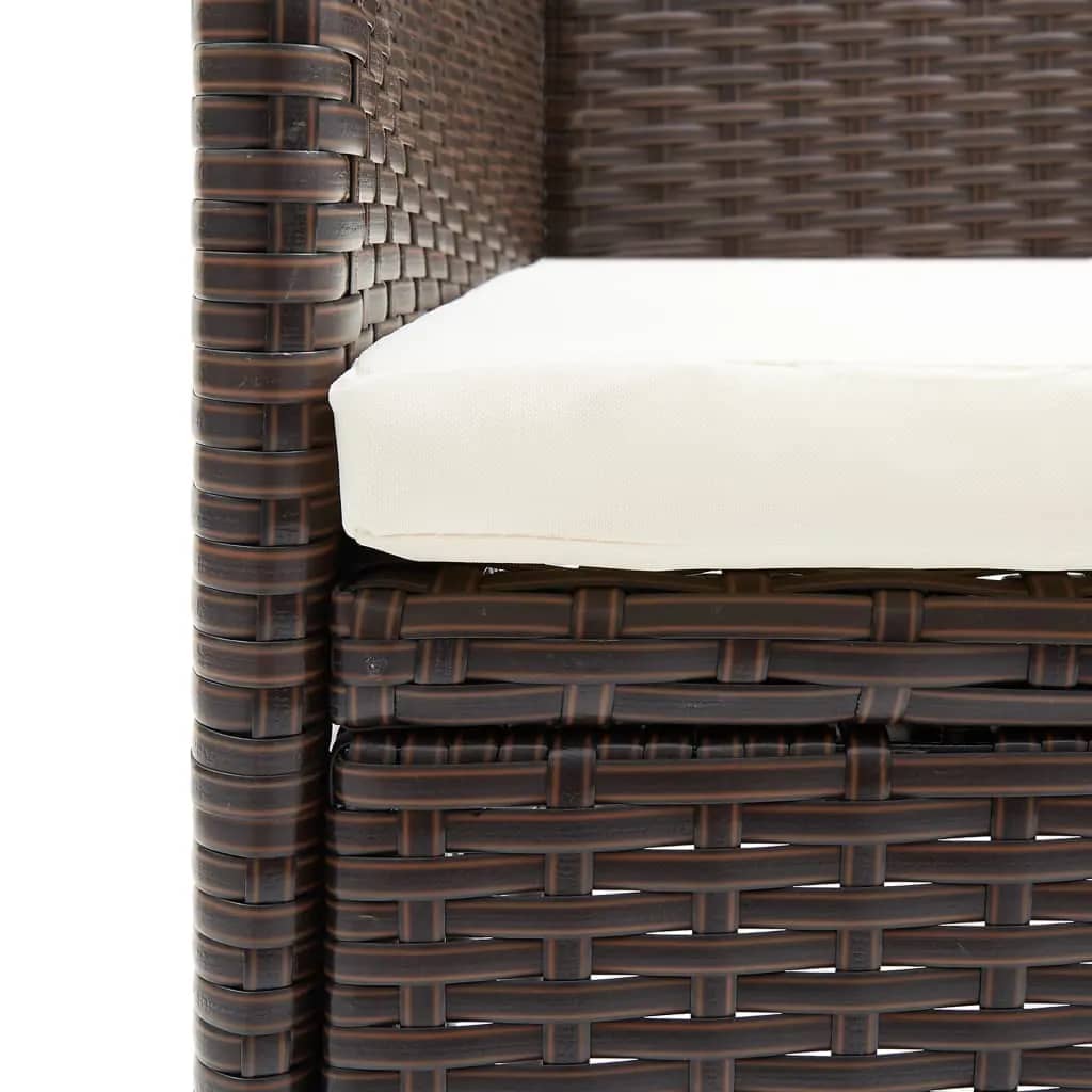 vidaXL Garden Dining Set | Brown