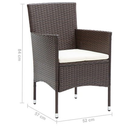 vidaXL Garden Dining Set | Brown