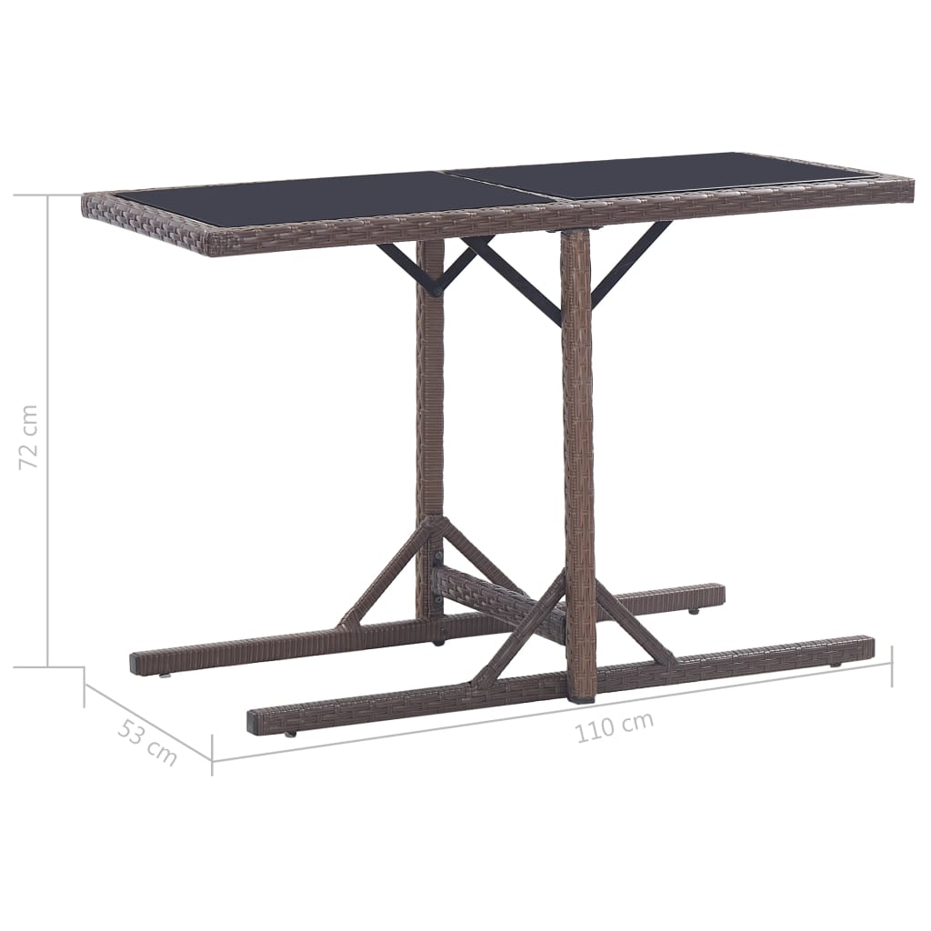 vidaXL Garden Dining Set | Brown