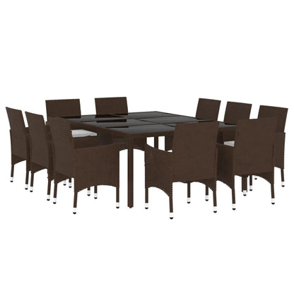 vidaXL Garden Dining Set | Brown and cream white