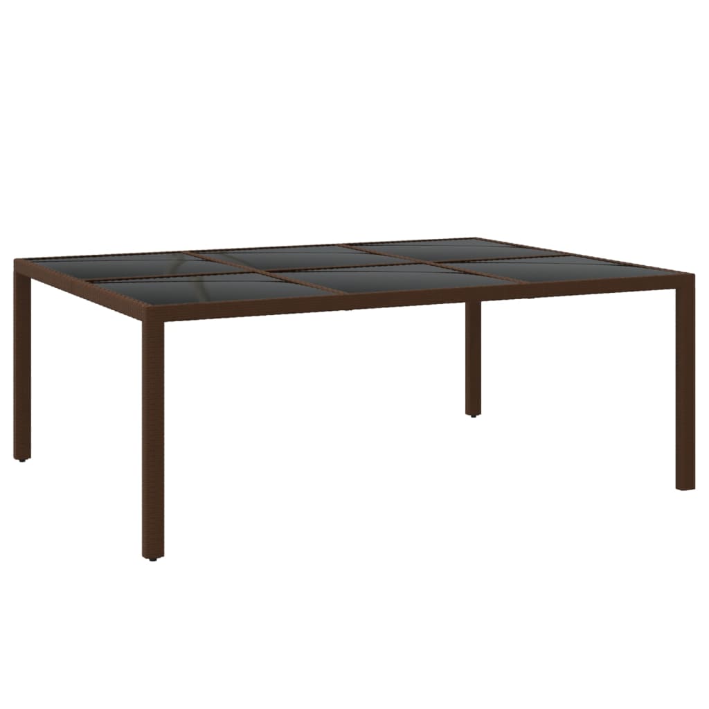 vidaXL Garden Dining Set | Brown and cream white