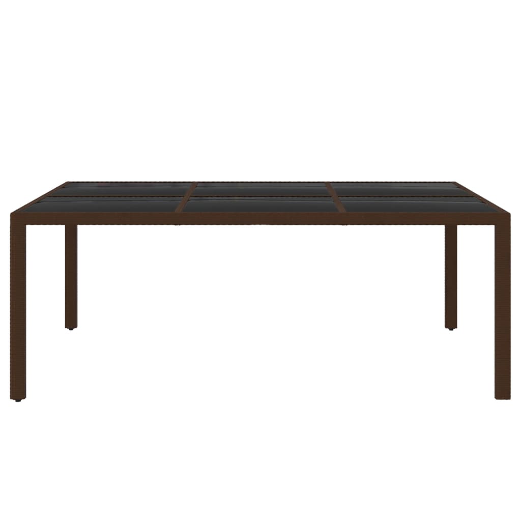 vidaXL Garden Dining Set | Brown and cream white