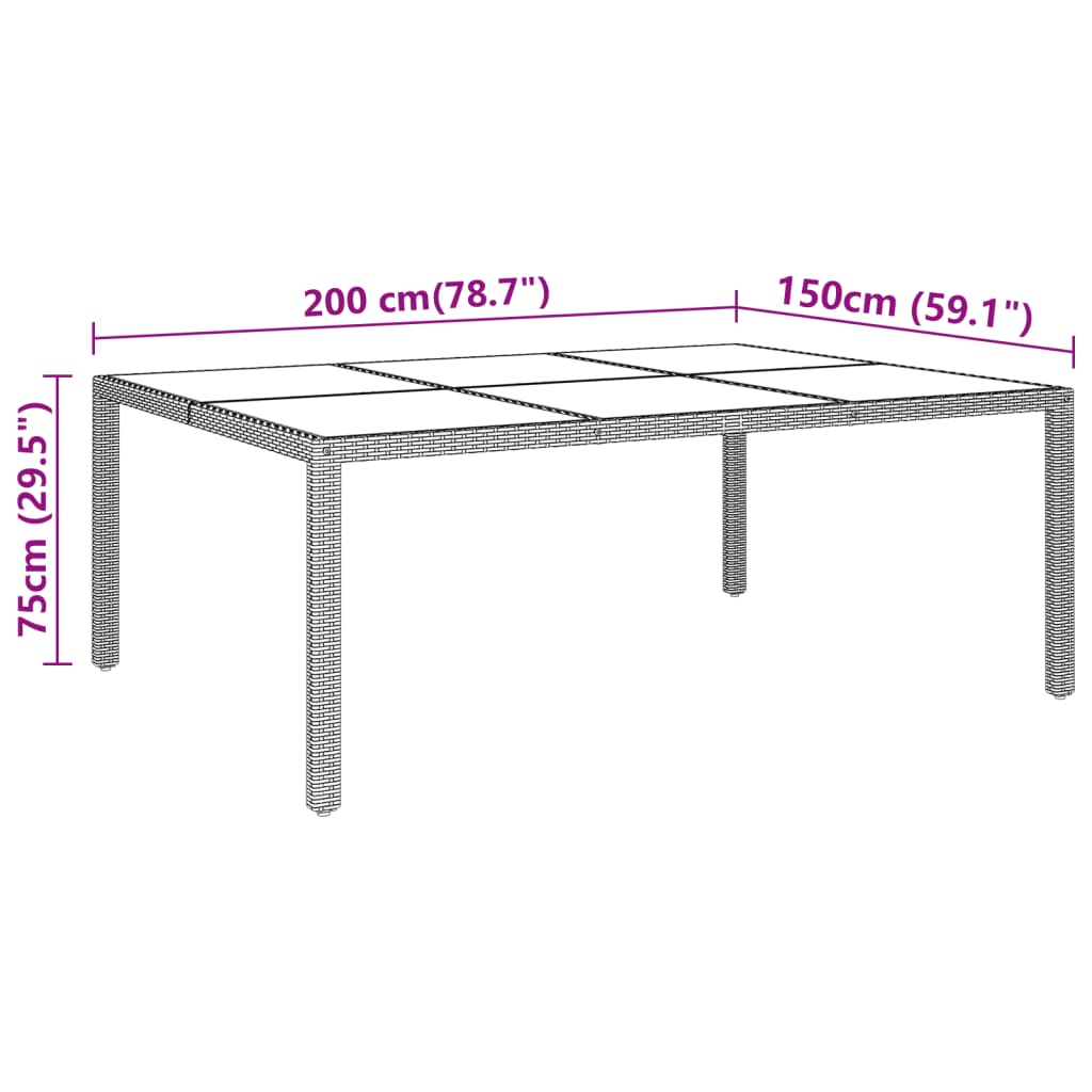 vidaXL Garden Dining Set | Brown and cream white