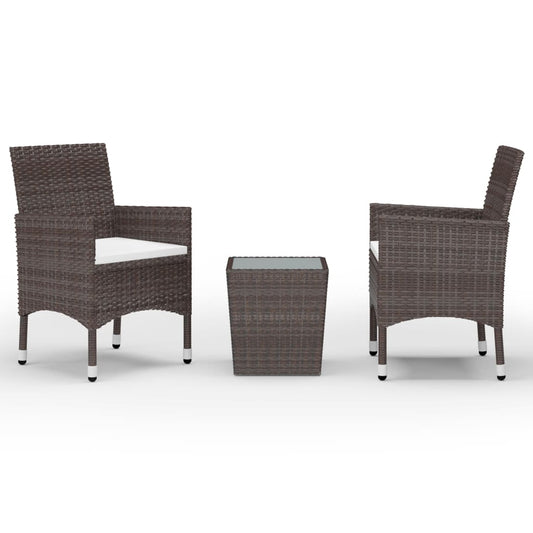 vidaXL Garden Bistro Set | Brown, Cream White