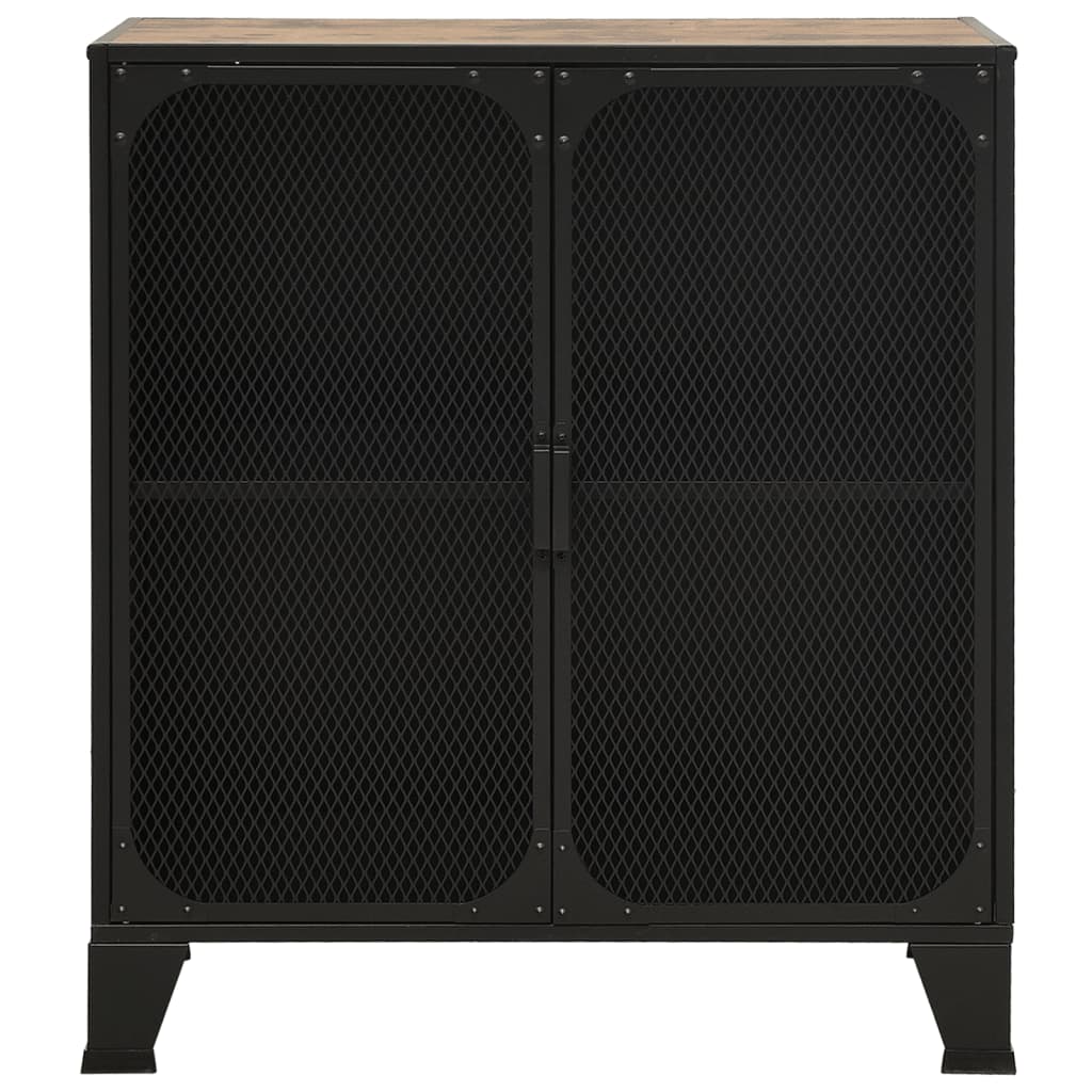 vidaXL Storage Cabinets 2 pcs Rustic Brown 72x36x82 cm Metal and MDF