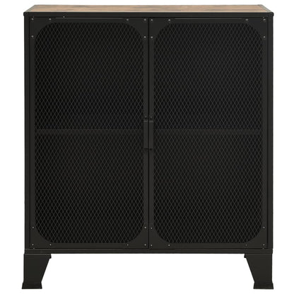 vidaXL Storage Cabinets 2 pcs Rustic Brown 72x36x82 cm Metal and MDF