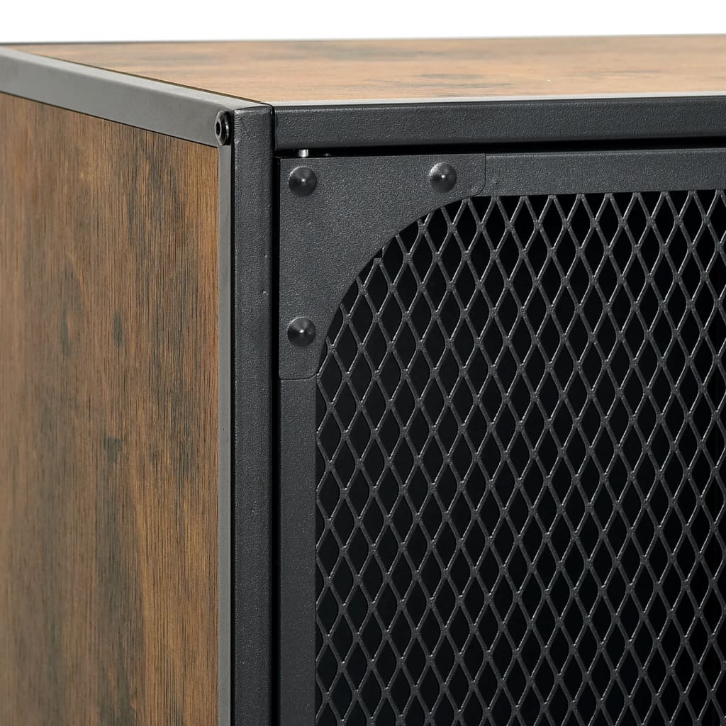 vidaXL Storage Cabinets 2 pcs Rustic Brown 72x36x82 cm Metal and MDF