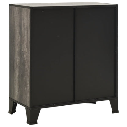 vidaXL Storage Cabinet | Set of 2 | Grey | Metal, MDF | 72 x 36 x 82 cm