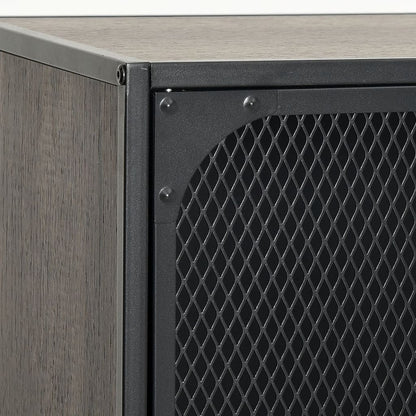 vidaXL Storage Cabinet | Set of 2 | Grey | Metal, MDF | 72 x 36 x 82 cm