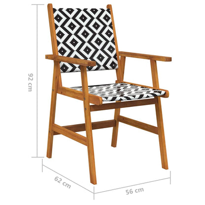 vidaXL Garden Chairs 6 pcs Solid Acacia Wood