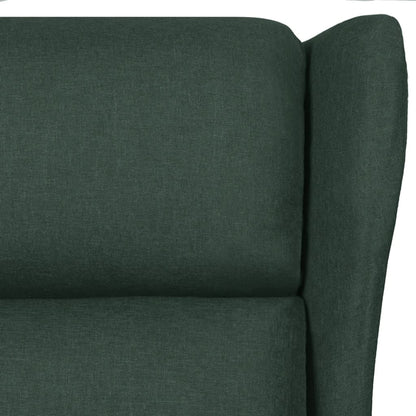 vidaXL Recliner Chair Dark Green Fabric