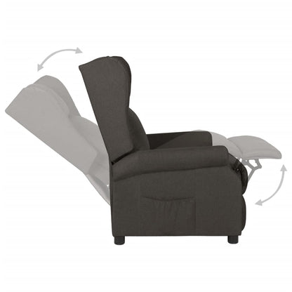 vidaXL Recliner Chair Taupe Fabric