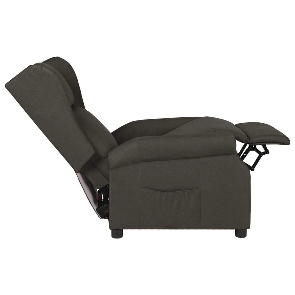 vidaXL Recliner Chair Taupe Fabric