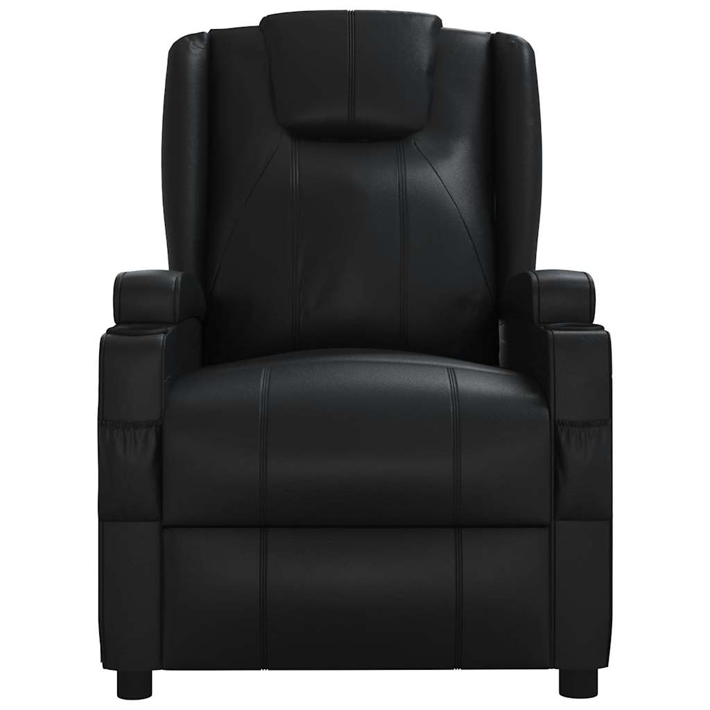 vidaXL Recliner Chair Black Faux Leather