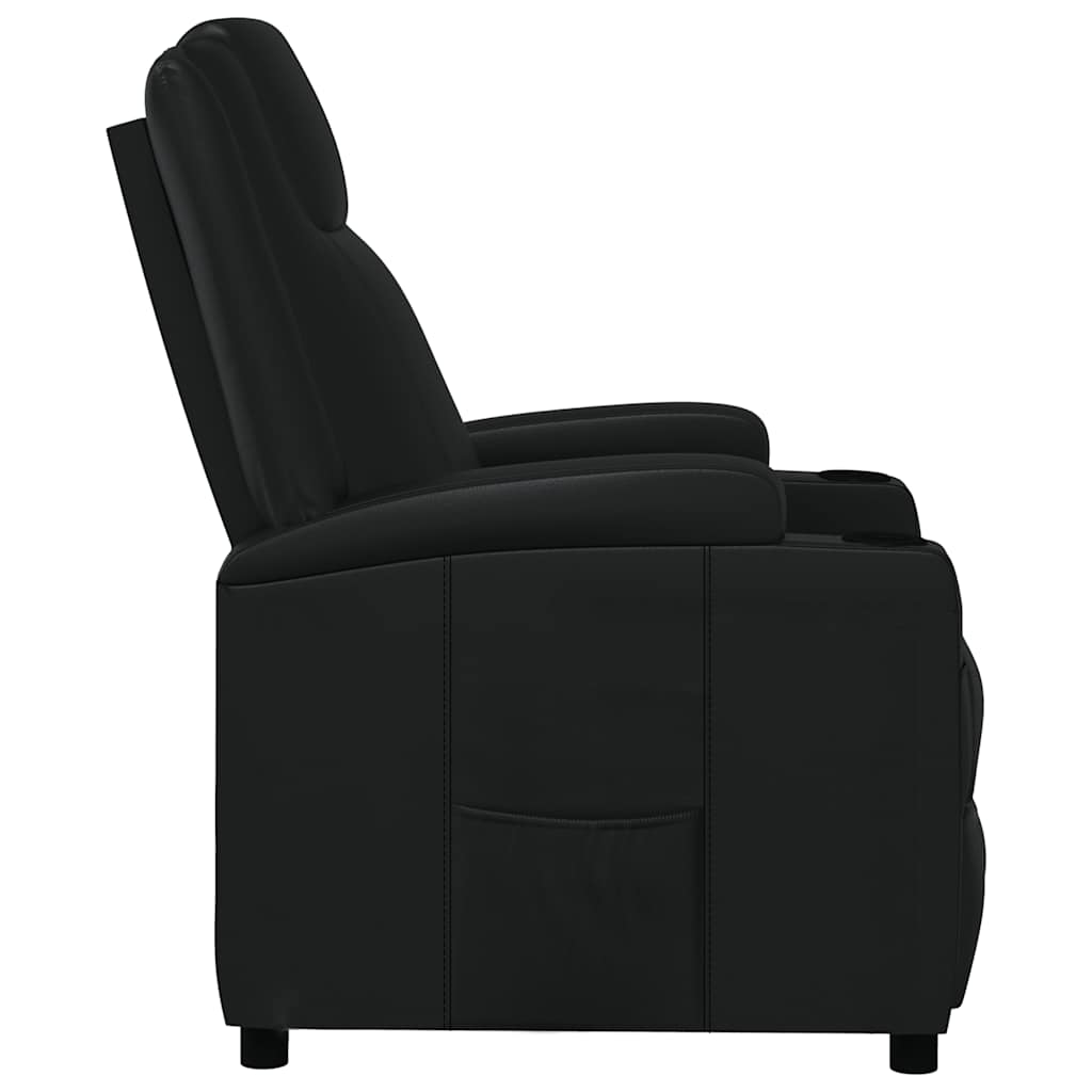 vidaXL Recliner Chair Black Faux Leather