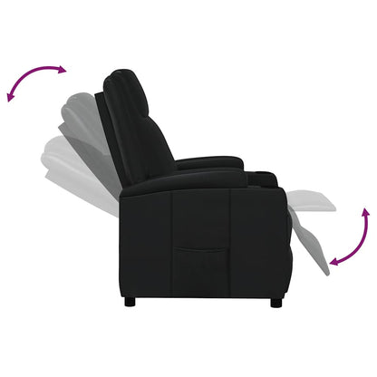 vidaXL Recliner Chair Black Faux Leather