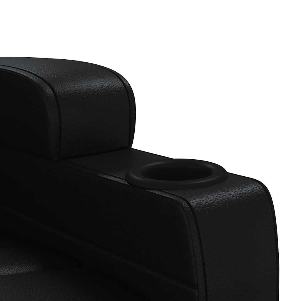 vidaXL Recliner Chair Black Faux Leather