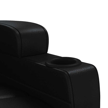 vidaXL Recliner Chair Black Faux Leather