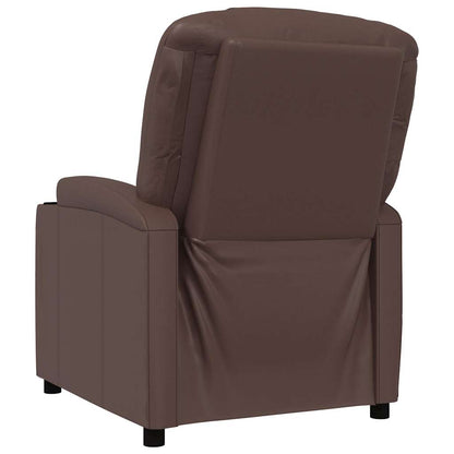 vidaXL Recliner Chair Brown Faux Leather