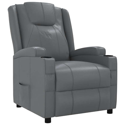 vidaXL Recliner Chair Grey Faux Leather