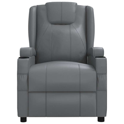 vidaXL Recliner Chair Grey Faux Leather