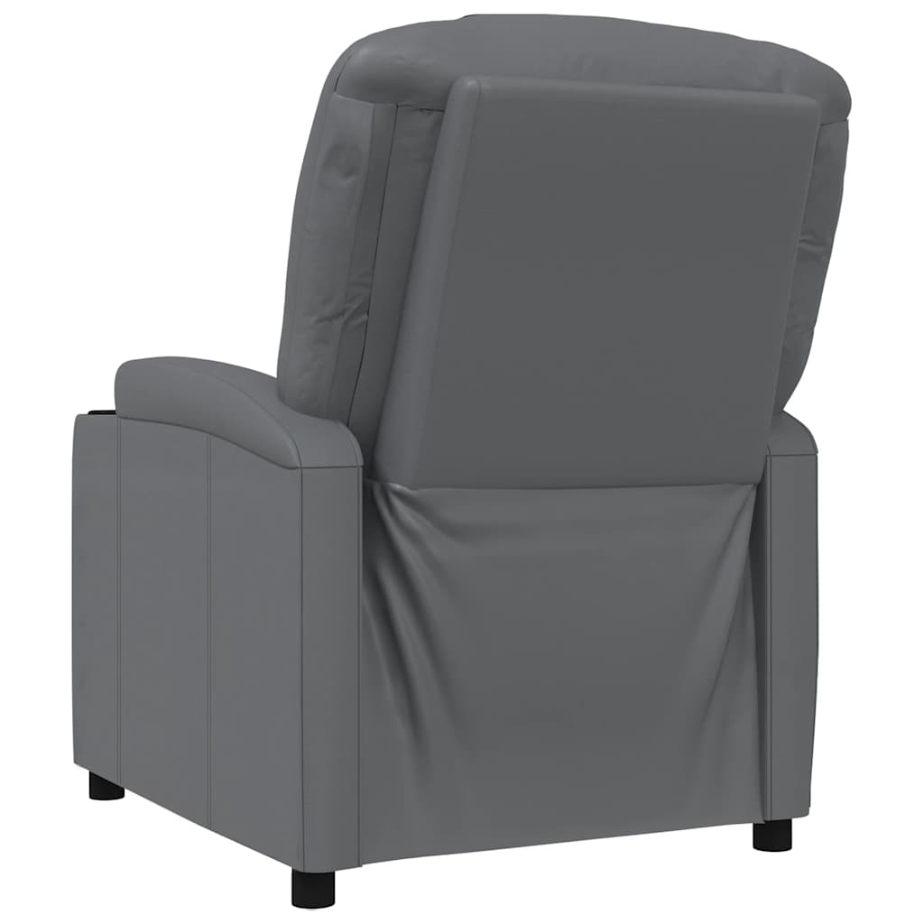vidaXL Recliner Chair Grey Faux Leather