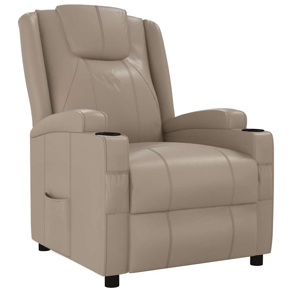 vidaXL Recliner Chair Cappuccino Faux Leather