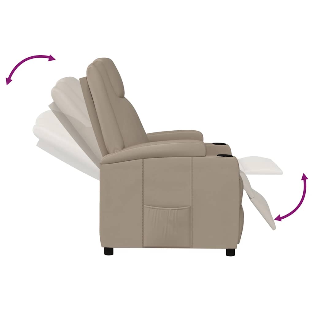 vidaXL Recliner Chair Cappuccino Faux Leather