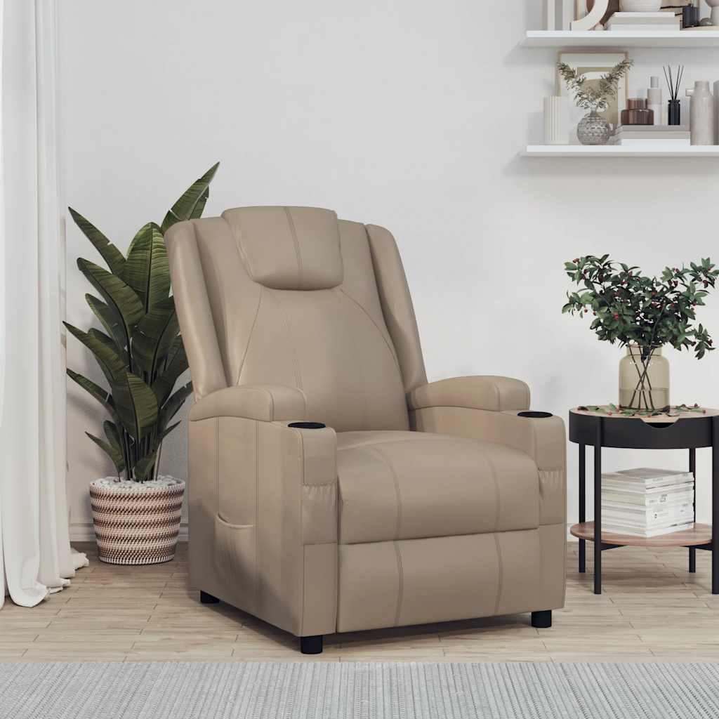 vidaXL Recliner Chair Cappuccino Faux Leather