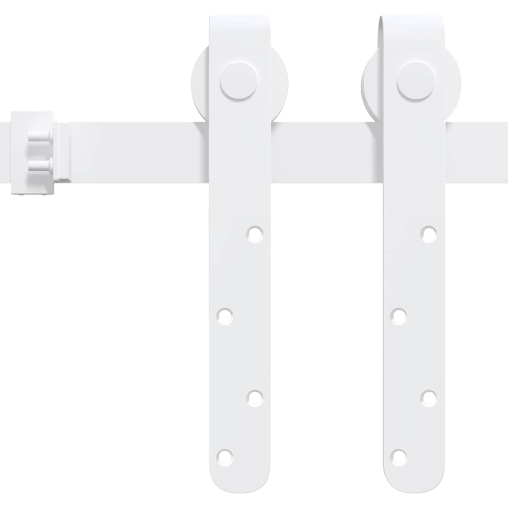 vidaXL Mini Sliding Cabinet Door Kit Carbon Steel White 183 cm