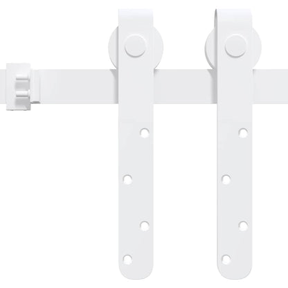 vidaXL Mini Sliding Cabinet Door Kit Carbon Steel White 183 cm