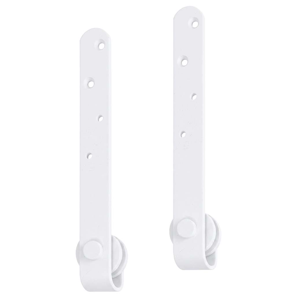vidaXL Mini Sliding Cabinet Door Kit Carbon Steel White 183 cm