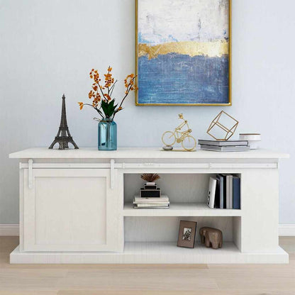 vidaXL Mini Sliding Cabinet Door Kit Carbon Steel White 183 cm