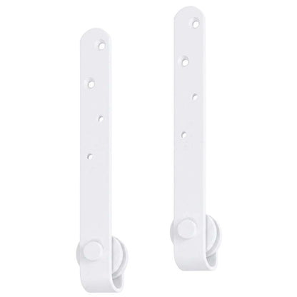 vidaXL Mini Sliding Cabinet Door Kit Carbon Steel White 200 cm