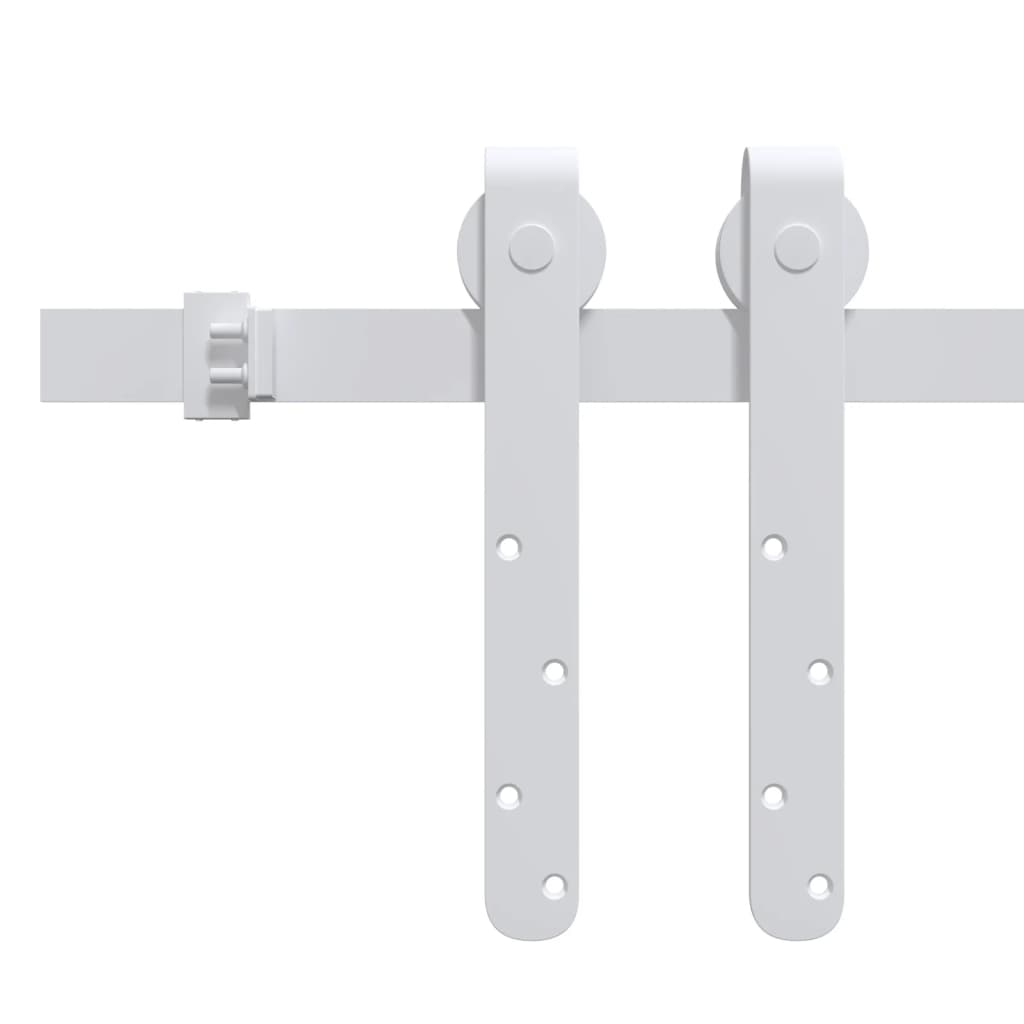 vidaXL Mini Sliding Cabinet Door Kit Carbon Steel White 152 cm